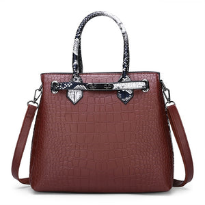 Women's bag luxury high quality classic crocodile pattern handbag brand designer large capacity OL shoulder Messenger bag