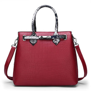 Women's bag luxury high quality classic crocodile pattern handbag brand designer large capacity OL shoulder Messenger bag