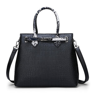 Women's bag luxury high quality classic crocodile pattern handbag brand designer large capacity OL shoulder Messenger bag