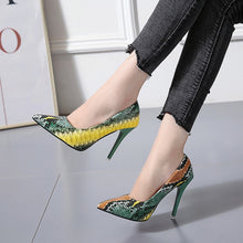 Load image into Gallery viewer, Big Size 34-42 Stiletto Heels Women Pumps Red Pointed Plaid Shoes Women Shallow High Thin Heels 2020 Party Wedding Shoes