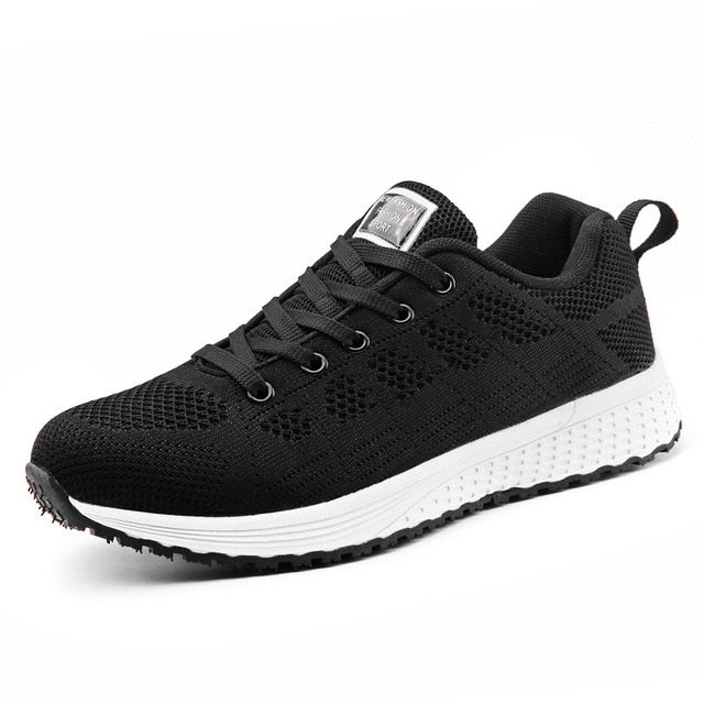 Women Casual Shoes Fashion Breathable Walking Mesh Lace Up Flat Shoes Sneakers Women 2020 Tenis Feminino White Vulcanized Shoes