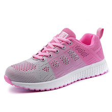 Load image into Gallery viewer, Women Casual Shoes Fashion Breathable Walking Mesh Lace Up Flat Shoes Sneakers Women 2020 Tenis Feminino White Vulcanized Shoes