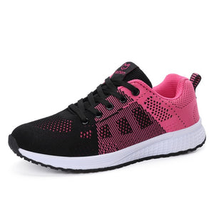 Women Casual Shoes Fashion Breathable Walking Mesh Lace Up Flat Shoes Sneakers Women 2020 Tenis Feminino White Vulcanized Shoes