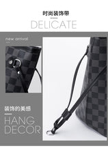 Load image into Gallery viewer, 2020 Europe and America new luxury, large capacity, simple tote bag, plaid print shopping bag, one shoulde portable women&#39;s bag