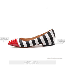 Load image into Gallery viewer, WETKISS Studded High Heels 12cm Stilettos Women Pointed Toe Rivet Ladies Party Pumps Zebra Shallow Colorful Shoes Woman 34-45