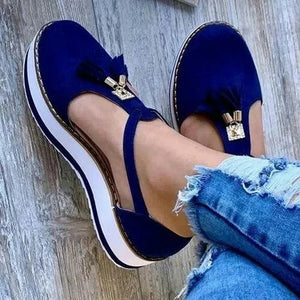 2020 Women Flat Shoes Thick Sole Platform Shoes Fringe Spring Tassels Fashion Summer female shoes gift for girls