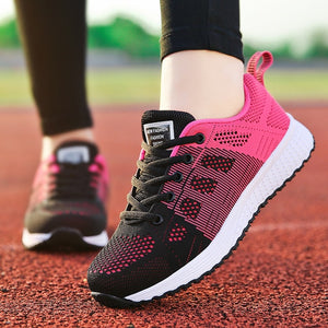 Factory Direct Women Casual Shoes Fashion Breathable Walking Mesh Flat Shoes Sneakers Women 2020 Gym Vulcanized Tenis Feminino