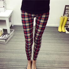 Load image into Gallery viewer, CUHAKCI Women Leggings Fashion Plaid Printing Legging Sexy Leggings Fitness Leggins Grid Floral Stripe Trouser High Waist Pants