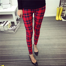 Load image into Gallery viewer, CUHAKCI Women Leggings Fashion Plaid Printing Legging Sexy Leggings Fitness Leggins Grid Floral Stripe Trouser High Waist Pants