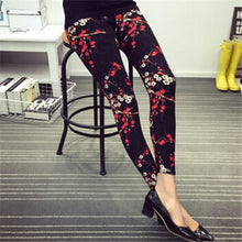 Load image into Gallery viewer, CUHAKCI Women Leggings Fashion Plaid Printing Legging Sexy Leggings Fitness Leggins Grid Floral Stripe Trouser High Waist Pants