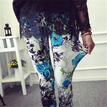 Load image into Gallery viewer, CUHAKCI Women Leggings Fashion Plaid Printing Legging Sexy Leggings Fitness Leggins Grid Floral Stripe Trouser High Waist Pants