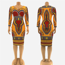 Load image into Gallery viewer, African Dresses for Women Dashiki Print 2020 News Tribal Ethnic Fashion V-neck Ladies Clothes Casual Sexy Dress Robe Party