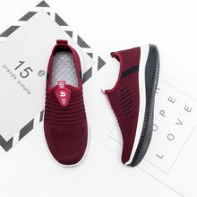 Load image into Gallery viewer, Women Flat Shoes Knit Woman Casual Slip On Vulcanized Shoes Female Mesh Soft Breathable Women&#39;s Footwear For Ladies Sneaker