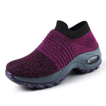 Load image into Gallery viewer, KWBEFRT 2020 Spring Women Sneakers Shoes Flat Slip on Platform Sneakers for Women Black Breathable Mesh Sock Sneake Dropshipping