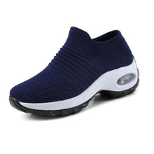 Load image into Gallery viewer, KWBEFRT 2020 Spring Women Sneakers Shoes Flat Slip on Platform Sneakers for Women Black Breathable Mesh Sock Sneake Dropshipping
