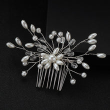 Load image into Gallery viewer, Mix Style Elegant Crystal Pearl Flower Hair Jewelry Wedding Hair Accessories Hair Comb Bridal tiara hair ornaments Wholesale