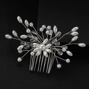 Mix Style Elegant Crystal Pearl Flower Hair Jewelry Wedding Hair Accessories Hair Comb Bridal tiara hair ornaments Wholesale