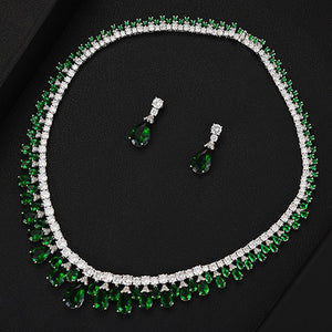 GODKI Luxury UAE High End Jewelry Sets For Women Wedding Necklace Earring Set Cubic Zircon Dubai Bridal jewelry Set 2020