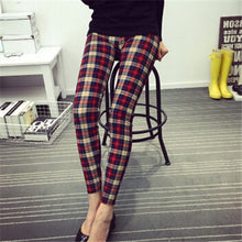 Load image into Gallery viewer, CUHAKCI Women Leggings Fashion Plaid Printing Legging Sexy Leggings Fitness Leggins Grid Floral Stripe Trouser High Waist Pants