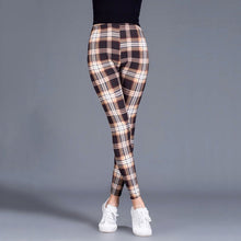 Load image into Gallery viewer, CUHAKCI Women Leggings Fashion Plaid Printing Legging Sexy Leggings Fitness Leggins Grid Floral Stripe Trouser High Waist Pants