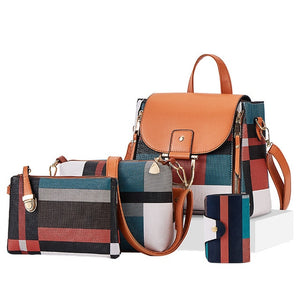 Large Capacity Women Bag Fashion Shoulder Bags for Women 2020 Wallet Ladies Leather Tote Luxury Brand 4 Psc/set Women's Handbags