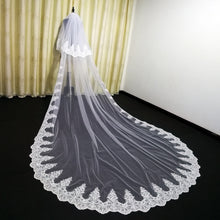 Load image into Gallery viewer, Hot sales 2 Layer Veil Wedding Veil Bridal Veil Cathedral Veil Lace Veil Sequins Veil White Ivory Veil 3M 4M 5M Custom Made Veil