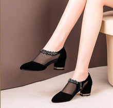 Load image into Gallery viewer, Summer mesh Peep Toe sandals sexy heels single shoes women shoes in Europe America 2020 spring summer Pumps gauze mujer