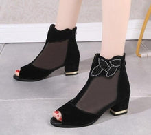 Load image into Gallery viewer, Summer mesh Peep Toe sandals sexy heels single shoes women shoes in Europe America 2020 spring summer Pumps gauze mujer