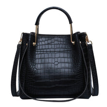 Load image into Gallery viewer, Crocodile Women&#39;s Handbags Wild Vintage Bucket Top-handle Large Capacity Solid Simple Casual Crossbody Bag Fashion Shoulder Bags