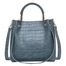 Load image into Gallery viewer, Crocodile Women&#39;s Handbags Wild Vintage Bucket Top-handle Large Capacity Solid Simple Casual Crossbody Bag Fashion Shoulder Bags