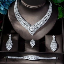 Load image into Gallery viewer, HIBRIDE Luxury AAA CZ African Jewelry Set for Women Wedding Zircon Crystal CZ Indian African Bridal Jewelry Set Bijoux N-1153