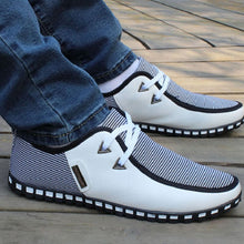 Load image into Gallery viewer, Fashion white shoes men Casual Shoes basic Lace up Driving Shoes Men trainers Breathable sneakers Zapatillas Hombre Size 38-47