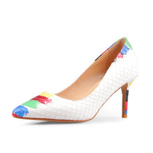 Load image into Gallery viewer, WETKISS Emboss Leather Pumps Women Pointed Heels 12cm Shallow Shoes Female Colorful Shoes Crocodile High Heels Party Summer 2020