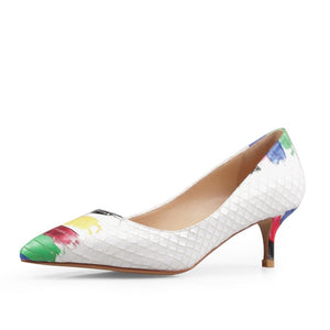 WETKISS Emboss Leather Pumps Women Pointed Heels 12cm Shallow Shoes Female Colorful Shoes Crocodile High Heels Party Summer 2020