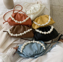 Load image into Gallery viewer, Pearl Tote Cloud Bag 2020 Fashion New High-quality Soft Leather Women&#39;s Designer Handbag Elegant Travel Shoulder Messenger Bag