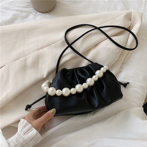 Pearl Tote Cloud Bag 2020 Fashion New High-quality Soft Leather Women's Designer Handbag Elegant Travel Shoulder Messenger Bag