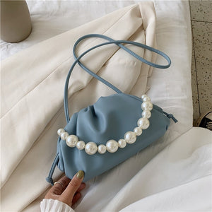 Pearl Tote Cloud Bag 2020 Fashion New High-quality Soft Leather Women's Designer Handbag Elegant Travel Shoulder Messenger Bag