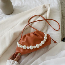Load image into Gallery viewer, Pearl Tote Cloud Bag 2020 Fashion New High-quality Soft Leather Women&#39;s Designer Handbag Elegant Travel Shoulder Messenger Bag