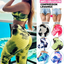 Load image into Gallery viewer, Women Tie Dye Pants Ruched Butt Lift Textured Scrunch Leggings Booty Push Up Tights Workout Gym Fitness Exercise Running Pants