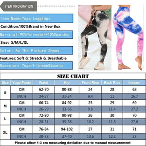 Women Tie Dye Pants Ruched Butt Lift Textured Scrunch Leggings Booty Push Up Tights Workout Gym Fitness Exercise Running Pants