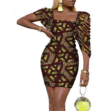 Load image into Gallery viewer, Sexy Dresses Bazin Riche Lady Clothes Traditional Newest African Clothing Dashiki African Wax Print Dress for Women WY4317