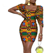 Load image into Gallery viewer, Sexy Dresses Bazin Riche Lady Clothes Traditional Newest African Clothing Dashiki African Wax Print Dress for Women WY4317