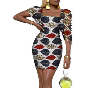 Sexy Dresses Bazin Riche Lady Clothes Traditional Newest African Clothing Dashiki African Wax Print Dress for Women WY4317