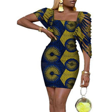 Load image into Gallery viewer, Sexy Dresses Bazin Riche Lady Clothes Traditional Newest African Clothing Dashiki African Wax Print Dress for Women WY4317