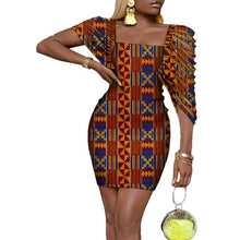 Load image into Gallery viewer, Sexy Dresses Bazin Riche Lady Clothes Traditional Newest African Clothing Dashiki African Wax Print Dress for Women WY4317