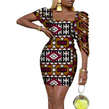 Load image into Gallery viewer, Sexy Dresses Bazin Riche Lady Clothes Traditional Newest African Clothing Dashiki African Wax Print Dress for Women WY4317