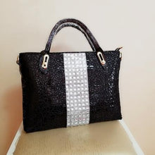 Load image into Gallery viewer, Luxury Fashion Large Capacity Women&#39;s Bag Business Briefcase Lace Handbags New Female Shoulder Messenger Bag Diamonds Bags Soft