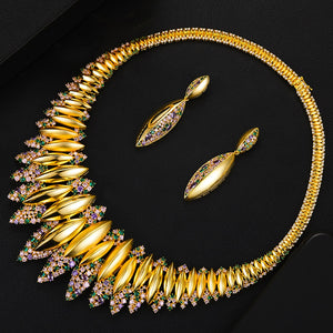 GODKI 4PCS Luxury African Jewelry Set For Women Wedding Party Dubai Bridal Jewelry Sets 2021 Necklace Earring Bracelet Ring Set