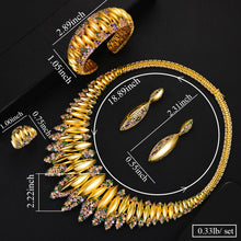 Load image into Gallery viewer, GODKI 4PCS Luxury African Jewelry Set For Women Wedding Party Dubai Bridal Jewelry Sets 2021 Necklace Earring Bracelet Ring Set