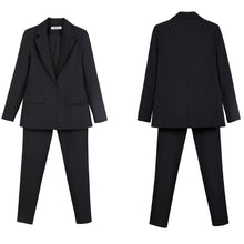 Load image into Gallery viewer, Work Pant Suits OL 2 Piece Set for Women Business interview suit set uniform smil Blazer and Pencil Pant Office Lady suit